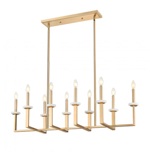 10 Light Linear Chandelier | 6100-10L-MGLD