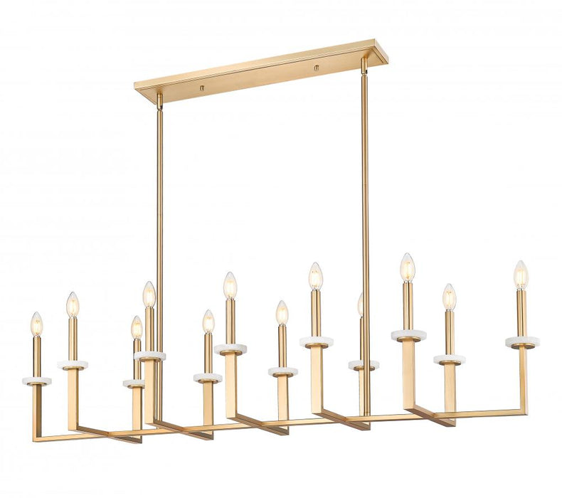 12 Light Linear Chandelier | 6100-12L-MGLD