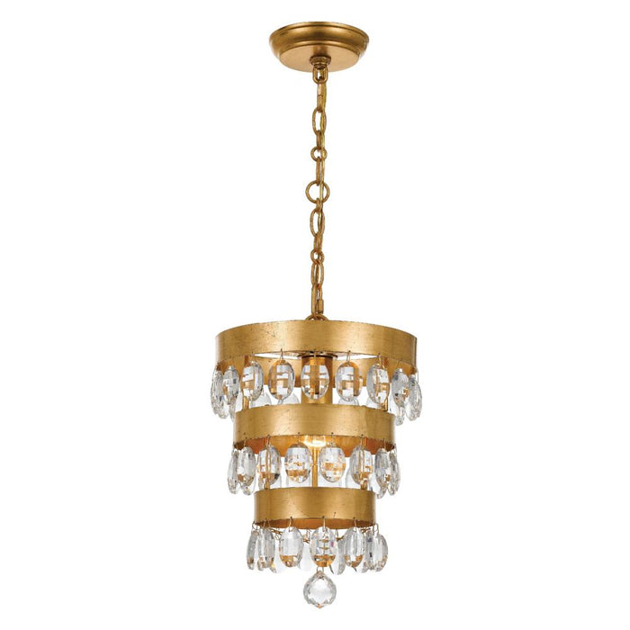 Perla 1 Light Antique Gold Mini Pendant | 6103-GA