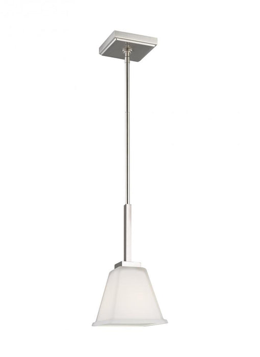 Generation Lighting Ellis Harper transitional 1-light indoor dimmable ceiling hanging single pendant light in brushed ni | 6113701EN3-962