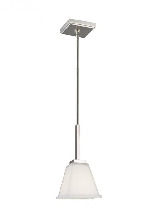 Generation Lighting Ellis Harper transitional 1-light indoor dimmable ceiling hanging single pendant light in brushed ni