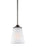 Generation Lighting Hanford traditional 1-light indoor dimmable ceiling hanging single pendant light in bronze finish wi