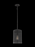 Visual Comfort & Co. Studio Collection Gereon traditional 1-light indoor dimmable ceiling hanging single pendant in black finish