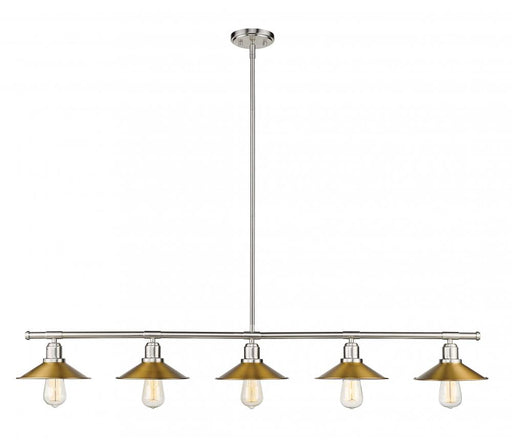 5 Light Linear Chandelier | 613-5L-BN+FB