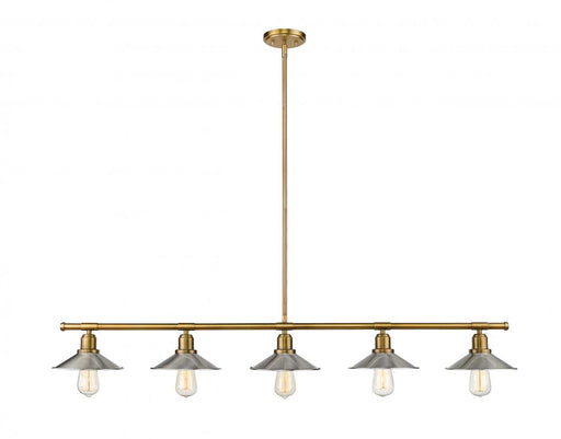5 Light Linear Chandelier | 613-5L-FB+BN