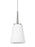 Generation Lighting Driscoll contemporary 1-light LED indoor dimmable ceiling hanging single pendant light in brushed ni