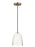 Visual Comfort & Co. Studio Collection Norman modern 1-light indoor dimmable mini ceiling hanging single pendant light in satin brass gold