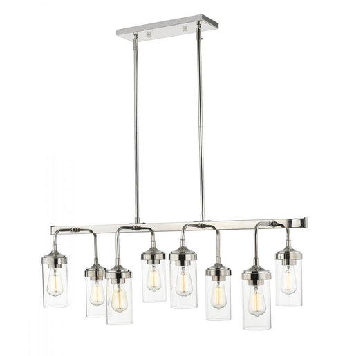 8 Light Linear Chandelier | 617-8L-PN