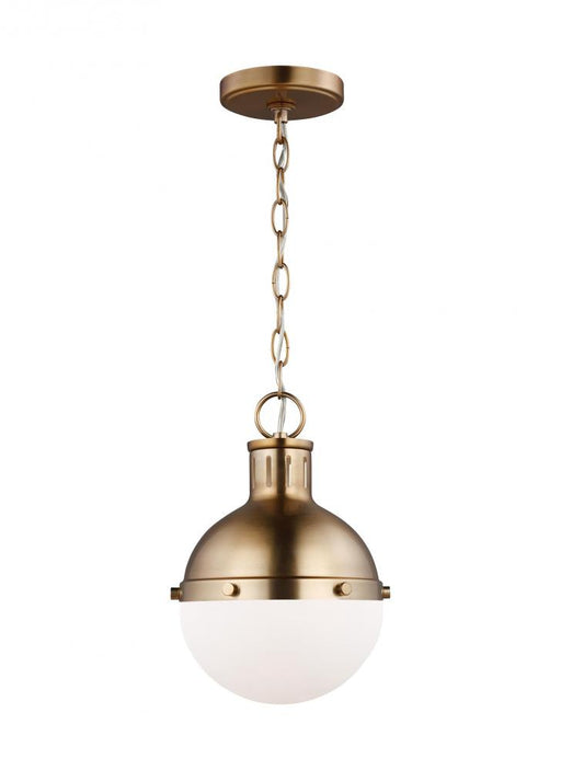 Visual Comfort & Co. Studio Collection Hanks transitional 1-light indoor dimmable mini ceiling hanging single pendant light in satin brass