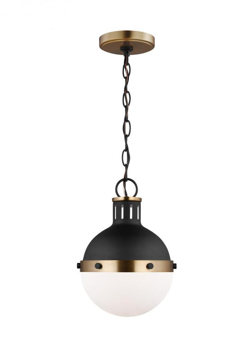 Visual Comfort & Co. Studio Collection Hanks transitional 1-light LED indoor dimmable mini ceiling hanging single pendant light in midnight