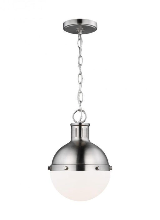 Visual Comfort & Co. Studio Collection Hanks transitional 1-light LED indoor dimmable mini ceiling hanging single pendant light in brushed