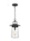 Tybee Casual 1-light Led Outdoor Exterior Ceiling Hanging Pendant In Black Finish | 6208901EN7-12