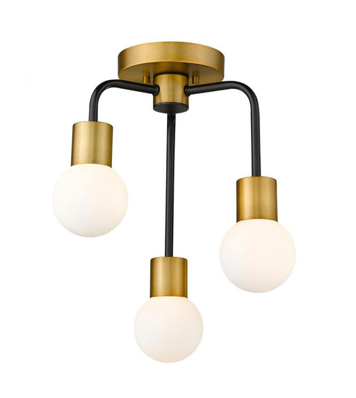 3 Light Semi Flush Mount | 621-3SF-MB-FB