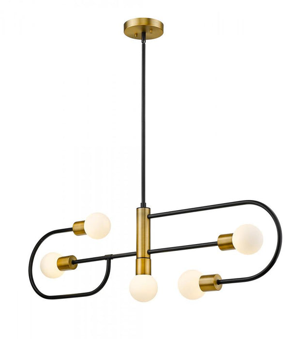 5 Light Linear Chandelier | 621-5L-MB-FB