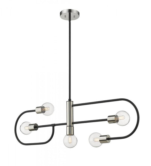 5 Light Linear Chandelier | 621-5L-MB-PN