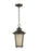 Generation Lighting Cape May traditional 1-light outdoor exterior hanging ceiling pendant in burled iron grey finish wit