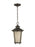 Generation Lighting Cape May traditional 1-light LED outdoor exterior hanging ceiling pendant in burled iron grey finish