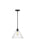 Generation Lighting Belton transitional 1-light indoor dimmable ceiling hanging single pendant light in midnight black f