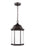 Generation Lighting Sevier traditional 1-light outdoor exterior ceiling hanging pendant in antique bronze finish with sa