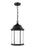 Generation Lighting Sevier traditional 1-light LED outdoor exterior ceiling hanging pendant in black finish with satin e