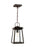 Visual Comfort & Co. Studio Collection Founders modern 1-light outdoor exterior ceiling hanging pendant in antique bronze finish with clear