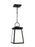 Visual Comfort & Co. Studio Collection Founders modern 1-light LED outdoor exterior ceiling hanging pendant in black finish with clear glas