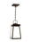 Visual Comfort & Co. Studio Collection Founders modern 1-light LED outdoor exterior ceiling hanging pendant in antique bronze finish with c