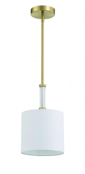 Craftmade Fortuna 1 Light Mini Pendant in Satin Brass