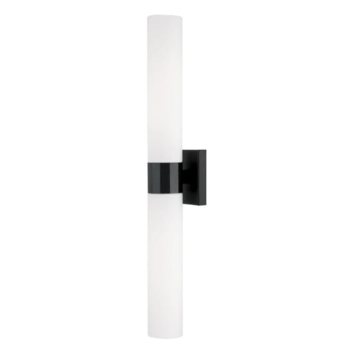 Capital 2-Light Dual Sconce in Matte Black with Soft White Glass