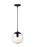 Visual Comfort & Co. Studio Collection Small One Light Pendant with Clear Seeded Glass