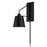 1-light Modern Metal Sconce In Matte Black With White Interior | 651311MB