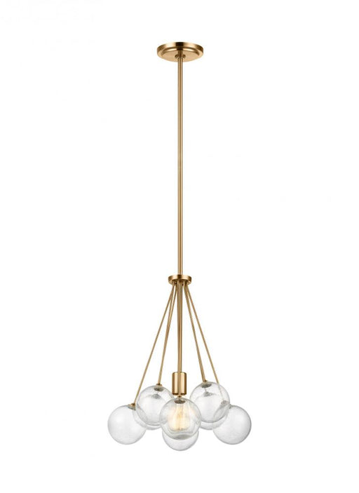 Visual Comfort & Co. Studio Collection Bronzeville mid-century modern 1-light indoor dimmable ceiling hanging single pendant light in satin
