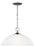 Generation Lighting Geary transitional 1-light indoor dimmable ceiling hanging single pendant light in chrome silver fin