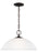 Generation Lighting Geary transitional 1-light indoor dimmable ceiling hanging single pendant light in bronze finish wit