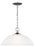 Generation Lighting Geary transitional 1-light LED indoor dimmable ceiling hanging single pendant light in chrome silver