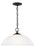 Generation Lighting Geary transitional 1-light LED indoor dimmable ceiling hanging single pendant light in midnight blac