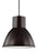 Generation Lighting Division Street contemporary 1-light indoor dimmable ceiling hanging single pendant light in bronze | 6517401-710