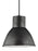 Generation Lighting Division Street contemporary 1-light indoor dimmable ceiling hanging single pendant light in stardus