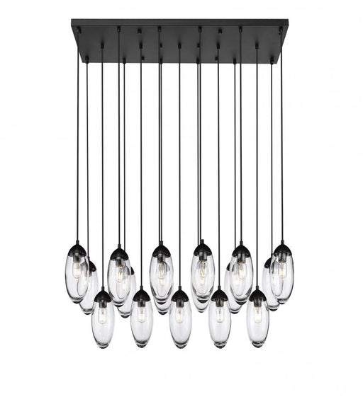 17 Light Linear Chandelier | 651P-17L-MB