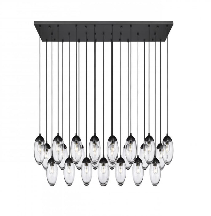 23 Light Linear Chandelier | 651P-23L-MB