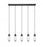 5 Light Linear Chandelier | 651P-5L-MB