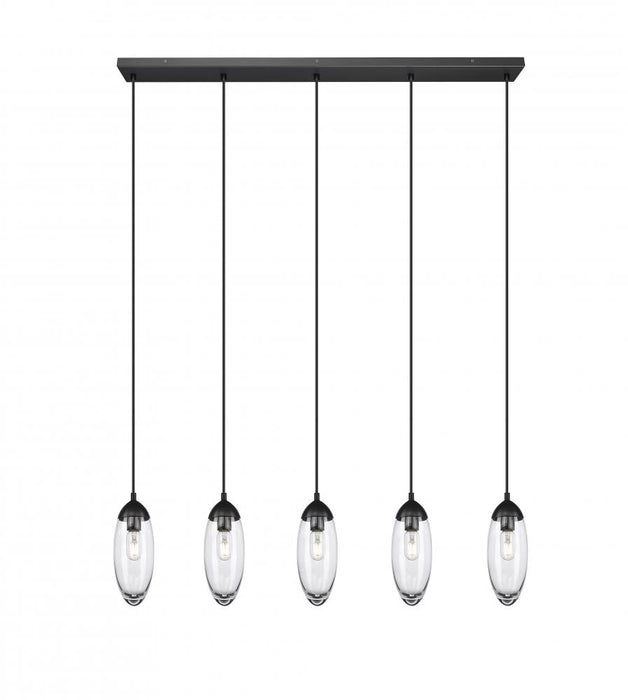5 Light Linear Chandelier | 651P-5L-MB