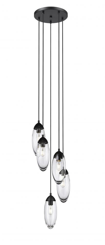 5 Light Chandelier | 651P-5R-MB
