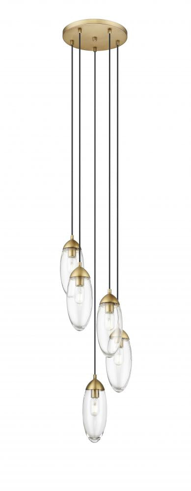 5 Light Chandelier | 651P-5R-RB