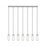 7 Light Linear Chandelier | 651P-7L-BN