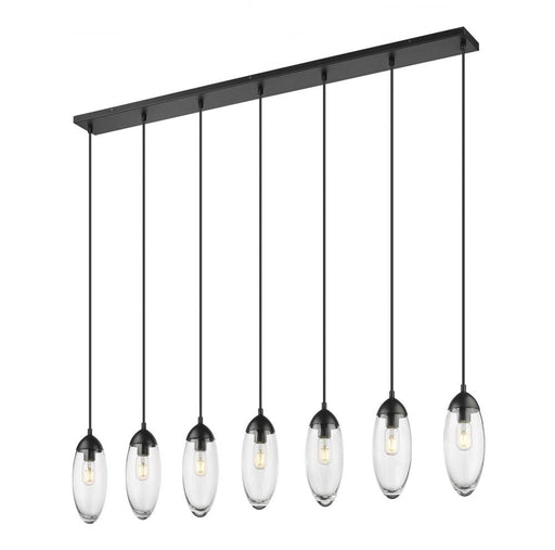7 Light Linear Chandelier | 651P-7L-MB