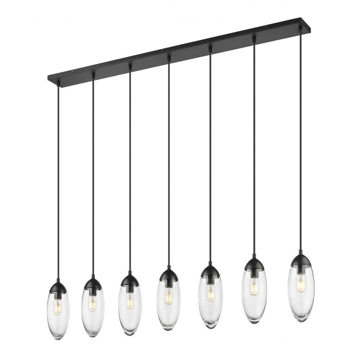 7 Light Linear Chandelier | 651P-7L-MB