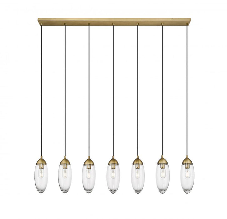 7 Light Linear Chandelier | 651P-7L-RB