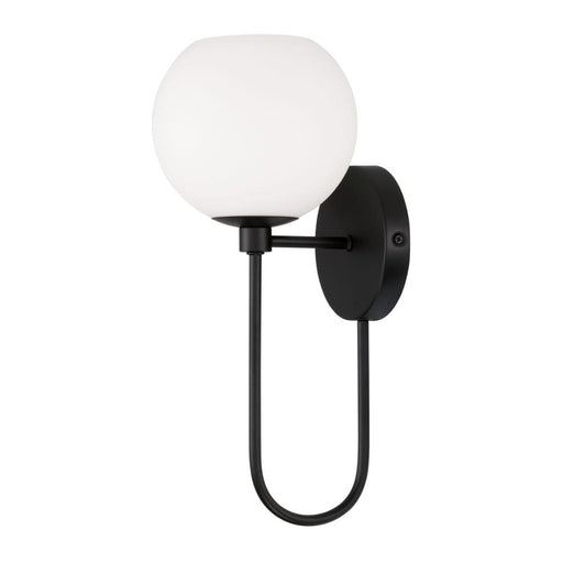 1-light Circular Globe Sconce In Matte Black | 652111MB-548