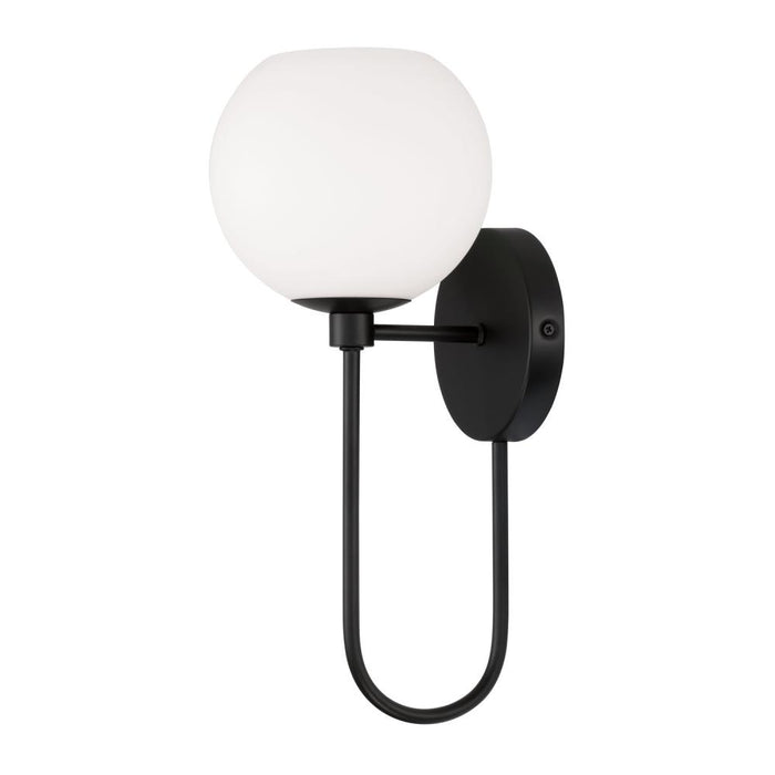1-light Circular Globe Sconce In Matte Black | 652111MB-548
